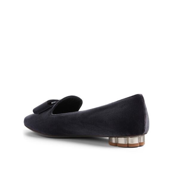 Salvatore Ferragamo Sarno Velvet Bow Flower Heel Loafers sz. 6B - Picture 4 of 12